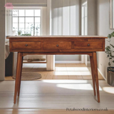 Solid Wood Console Table - 3 Drawers - 115cm Width | Classic Design - Petalwood Interiors
