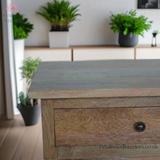 Solid Wood - Console Table - Classic Design - 2 Drawers - Sustainable - 78cm Height - Petalwood Interiors