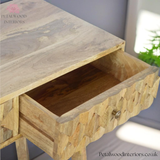 Hand-Made Solid Wood - Console Table - 78cm Height - 2 Drawers | Versatile Design - Petalwood Interiors