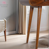 Solid Wood - Console Table - 78cm Wide - Wooden Legs - 2 Drawers | Traditional Finish - Petalwood Interiors