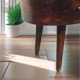 Solid Wood - Coffee Table - Wooden Legs - 25cm Height | Unique Shape - Petalwood Interiors
