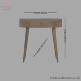 Solid Wood - Console Table - 78cm Height - Wooden Legs - Drawer Storage | Traditional Finish - Petalwood Interiors