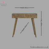 Hand-Made Solid Wood - Console Table - 78cm Height - 2 Drawers | Versatile Design - Petalwood Interiors