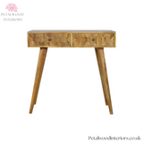 Hand-Made Solid Wood - Console Table - 78cm Height - 2 Drawers | Versatile Design - Petalwood Interiors