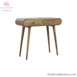Console Table Solid Wood - Oak Finish - Multiple Drawers- 78cm Height - Wooden Legs - Petalwood Interiors