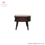 Solid Wood - Coffee Table - Wooden Legs - 25cm Height | Unique Shape - Petalwood Interiors