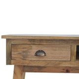 Solid Wood - Writing Desk - 2 Drawers - Oak Finish - 78cm Height | Classic Legs - Petalwood Interiors