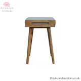 Modern Grey Tweed Footstool with Tray Top | Versatile Ottoman - Petalwood Interiors