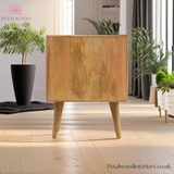 Solid Wood - Chest With 2 Drawers - Patterned Front Design | Modern Design - Petalwood Interiors - Back
