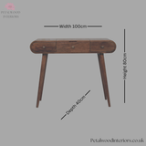 Solid Wood Dressing Table - 3 Drawers - Foldable Mirror - Nordic Legs - Timesless Desingn - Petalwood Interiors