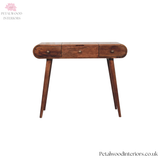 Solid Wood Dressing Table - 3 Drawers - Foldable Mirror - Nordic Legs - Timesless Desingn - Petalwood Interiors - Front 1
