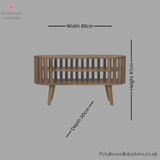 Solid Wood TV Stand - Japanese Design - 88cm Wide- 5