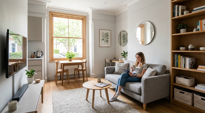Clearing interior spaces helps homeowners optimize compact room layouts