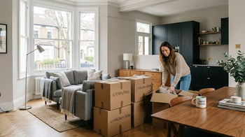 woman moving home