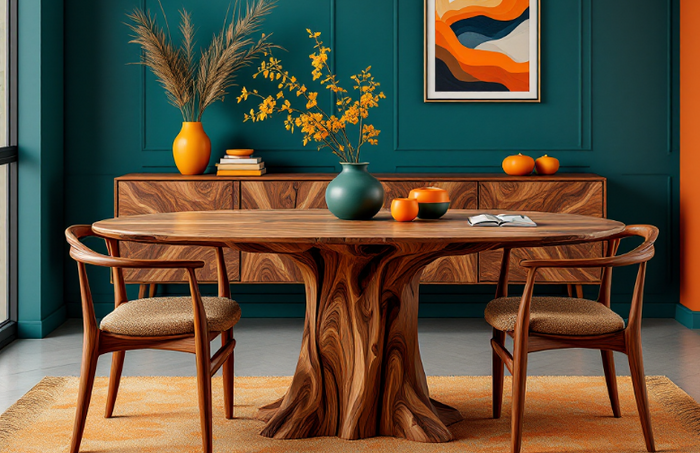 Pine and Oak wood in the home