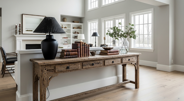 rustic style console tables