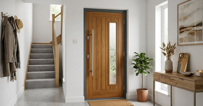 Timber-Effect Entrance Doors in Modern Interior Design