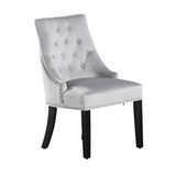 Velvet Dining Chair Windsor with Silver Studs 94cm