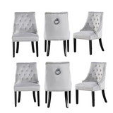 Velvet Dining Chair Windsor with Silver Studs 94cm