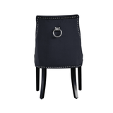 Velvet Dining Chair Windsor with Silver Studs 94cm