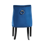 Velvet Dining Chair Windsor with Silver Studs 94cm