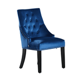 Velvet Dining Chair Windsor with Silver Studs 94cm