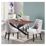 Velvet Dining Chair Windsor with Silver Studs 94cm