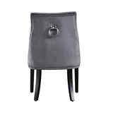 Velvet Dining Chair Windsor with Silver Studs 94cm