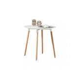 Round Dining Set Grey Fabric 80cm