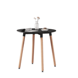 Round Dining Set Grey Fabric 80cm