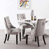 Velvet Dining Chair Windsor with Silver Studs 94cm