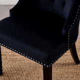 Velvet Dining Chair Windsor with Silver Studs 94cm