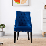 Velvet Dining Chair Windsor with Silver Studs 94cm