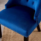 Velvet Dining Chair Windsor with Silver Studs 94cm
