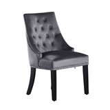 Velvet Dining Chair Windsor with Silver Studs 94cm