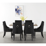 Velvet Dining Chair Windsor with Silver Studs 94cm