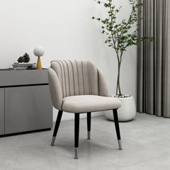 Velvet Dining Chair - Milano Lux Wingback & Metal Legs