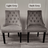 Velvet Dining Chair Windsor with Silver Studs 94cm