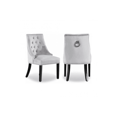 Velvet Dining Chairs - Windsor Lux Set of 2 with Diamond Tufting