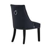 Velvet Dining Chair Windsor with Silver Studs 94cm