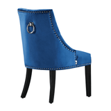 Velvet Dining Chair Windsor with Silver Studs 94cm