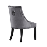 Velvet Dining Chair Windsor with Silver Studs 94cm