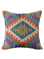 Afghan Kilim Wool Cushion Cover – One of a Kind – 45 × 45 cm – Ref 247