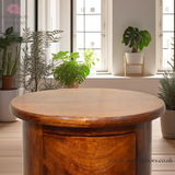 Solid Wood - Mini Round Drum Chest of Drawers - 2 Drawers - 40cm Height | Country Style - Petalwood Interiors