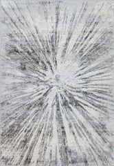 Abstract Burst Grey Rug
