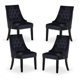 Velvet Dining Chair Windsor with Silver Studs 94cm