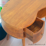 Solid Wood - Coffee Table - Dark Wood Finish - 40cm Height - Wooden Legs - Drawer Storage - Petalwood Interiors