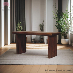 Dark Solid Wood - Small Bench - 45cm Height - Petalwood Interiors