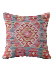 Afghan Kilim Wool Cushion Cover – One of a Kind – 45 × 45 cm – Ref 43