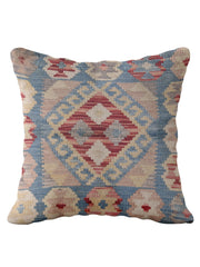Afghan Kilim Wool Cushion Cover – One of a Kind – 45 × 45 cm – Ref 48